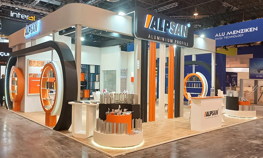 Alpsan Aluminium exhibition stand in Dusseldorf